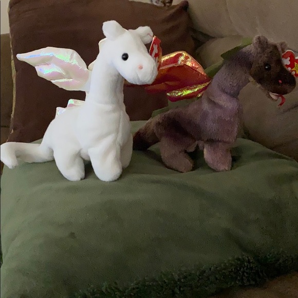 TY Beanie babies - 2 dragons - Picture 1 of 1
